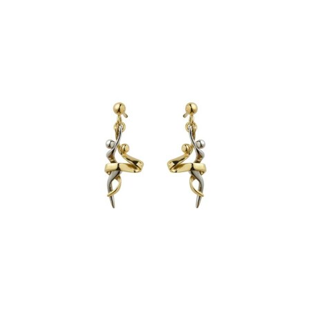 Boucles d'oreilles Jourdan Bijoux Tango en acier, plaqué or jaune