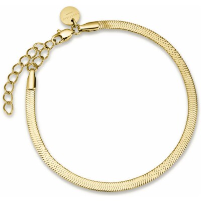 Bracelet Rosefield serpent en acier doré
