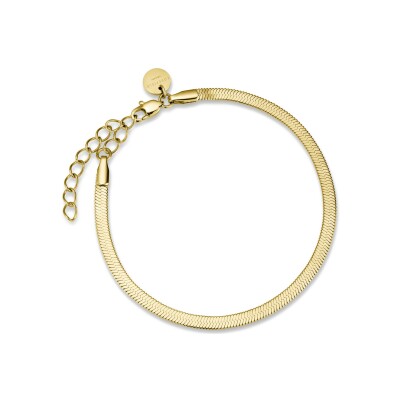 Bracelet Rosefield serpent en acier doré