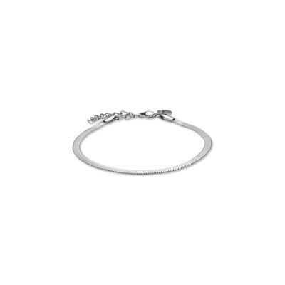 Bracelet Rosefield serpent en acier argenté