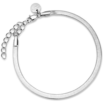 Bracelet Rosefield serpent en acier argenté