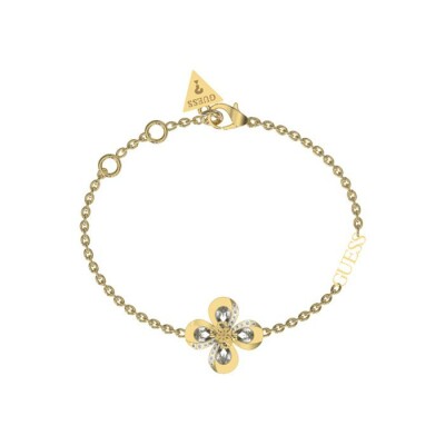 Bracelet Guess Amazing Blossom en métal doré et oxydes de zirconium