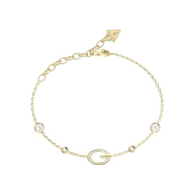 Bracelet Guess G Camden en acier doré et zircon cubique