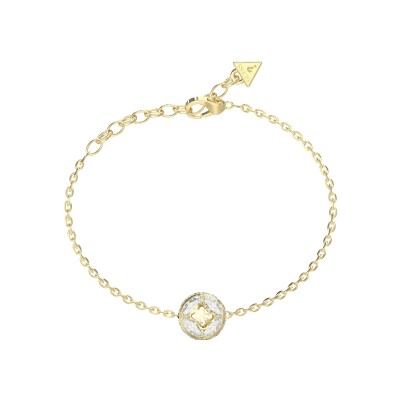 Bracelet Guess 4G Supreme en acier doré et zircon cubique