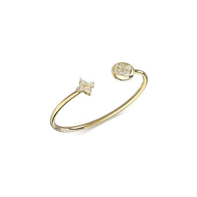 Bracelet Guess Spinning Bloom en acier doré et zircon cubique