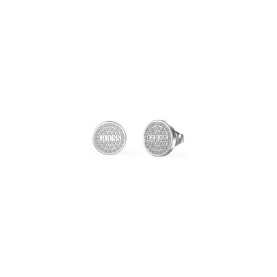 Boucles d'oreilles Guess Studs Party en acier rhodié et oxydes de zirconium pavés, 11mm