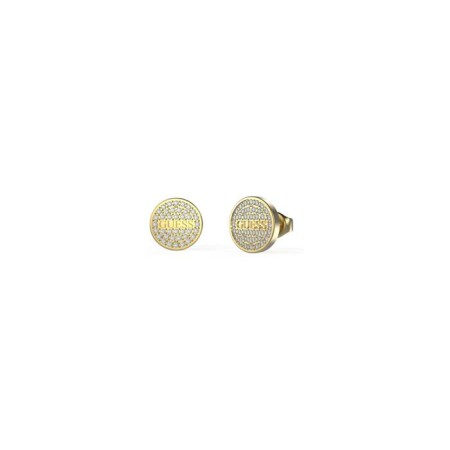 Boucles d'oreilles Guess Studs Party en acier doré et oxydes de zirconium pavés, 11mm