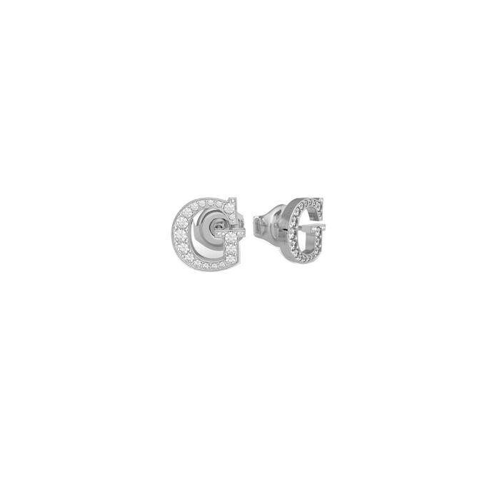 Boucles d'oreilles Guess Studs Party en acier rhodié et oxydes de zirconium, 11mm