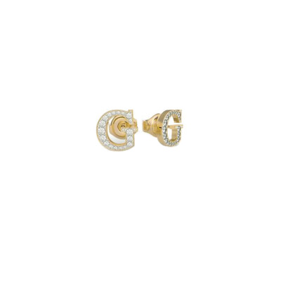 Boucles d'oreilles Guess Studs Party en acier doré et oxydes de zirconium, 11mm