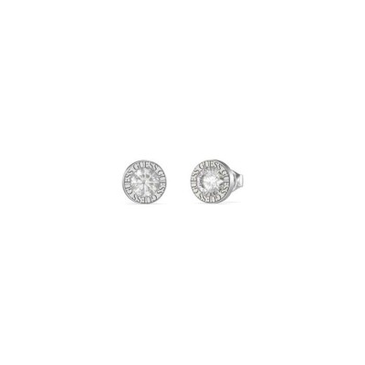 Boucles d'oreilles Guess Color My Day en acier rhodié et oxydes de zirconium, 10mm