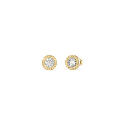 Boucles d'oreilles Guess Color My Day en acier doré et oxydes de zirconium, 10mm