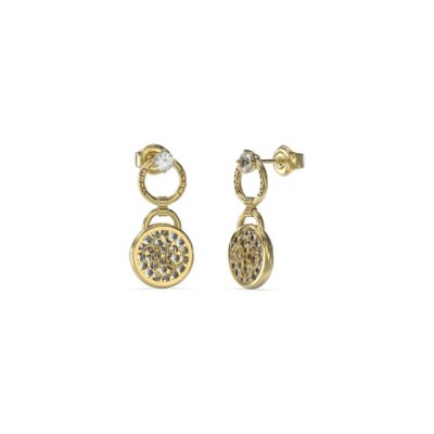 Boucles d'oreilles Guess Dreaming en métal doré et oxydes de zirconium