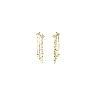 Boucles d'oreilles pendantes Guess Guess In The Sky en acier doré