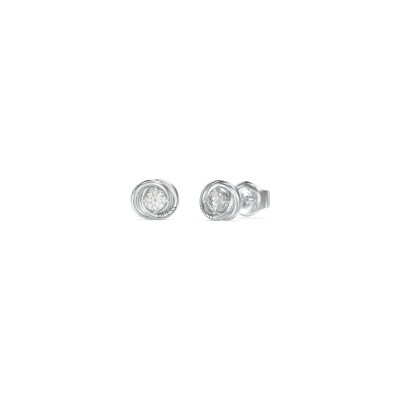 Boucles d'oreilles Guess Perfect en acier et zircons