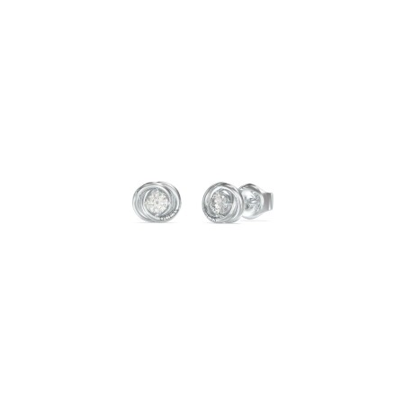 Boucles d'oreilles Guess Perfect en acier et zircons