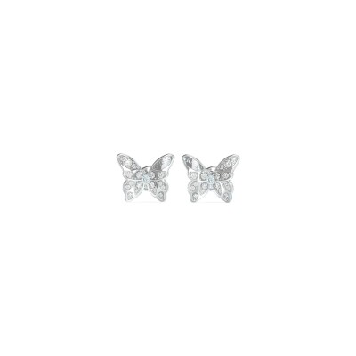 Boucles d'oreilles Guess All You Need Is Love en acier et zircons