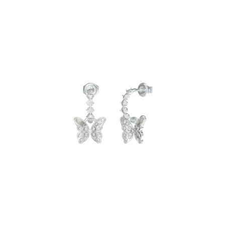 Boucles d'oreilles Guess All You Need Is Love en acier et zircons