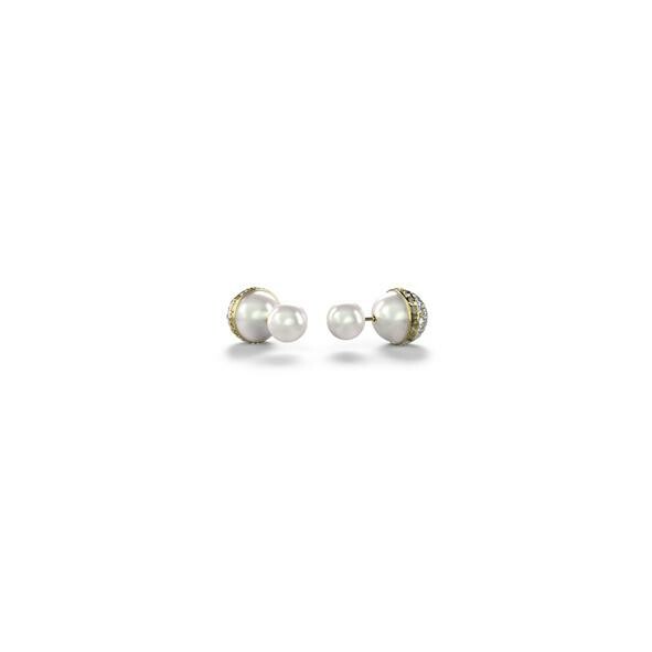 Boucles d'oreilles Guess en acier doré et nacre