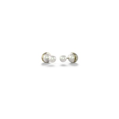 Boucles d'oreilles Guess  en acier doré et nacre