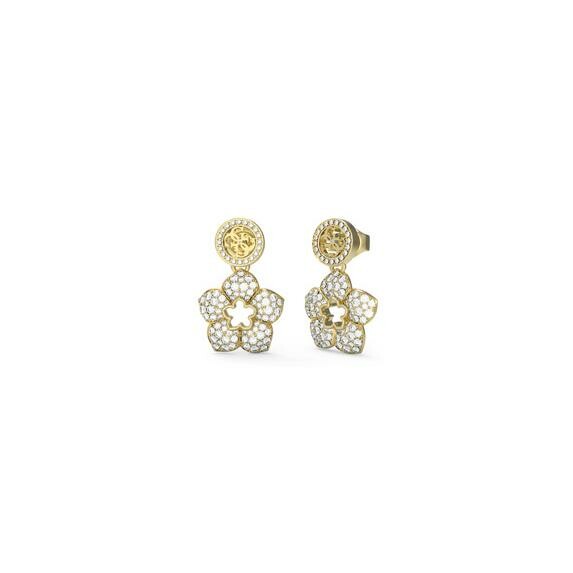 Boucles d'oreilles Guess  en acier doré et zircons