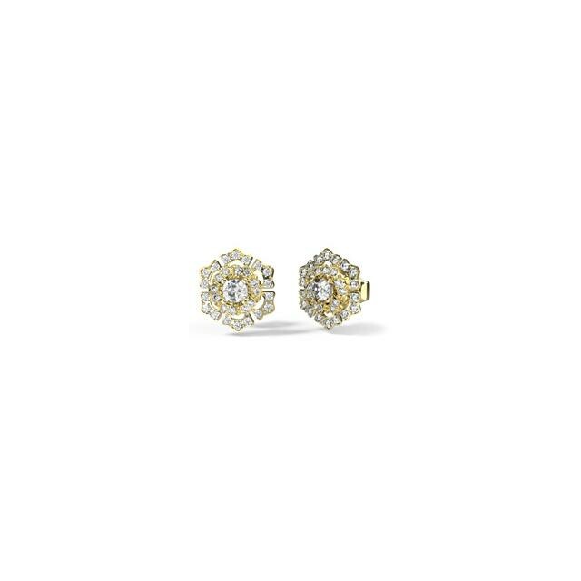 Boucles d'oreilles Guess Amami en acier doré et zircons