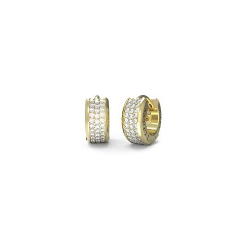 Boucles d'oreilles Guess en acier doré et zircon