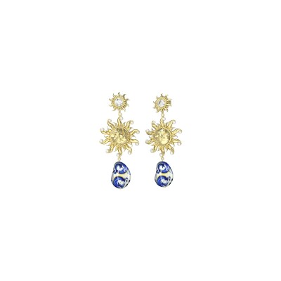 Boucles d'oreilles Guess Soleluna en acier doré