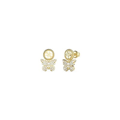 Boucles d'oreilles Guess Borboleta en acier doré