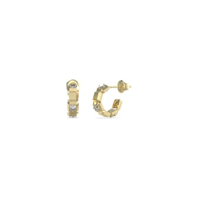 Boucles d'oreilles Guess Ace Of Diamonds en acier doré