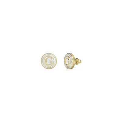 Boucles d'oreilles Guess G Talisman en acier doré