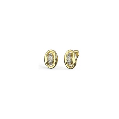 Boucles d'oreilles Guess Marina en acier doré