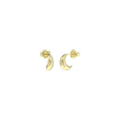 Boucles d'oreilles Guess Aurora en acier doré