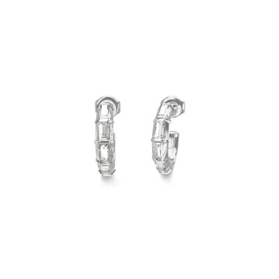 Boucles d'oreilles Guess Les Baguettes en acier et zircon cubique