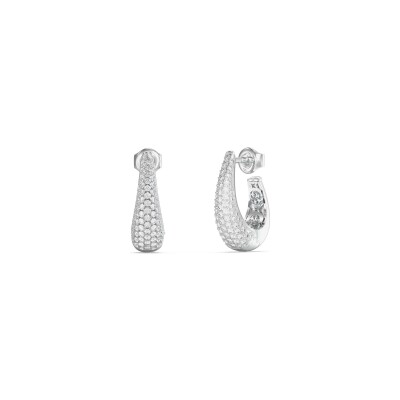 Boucles d'oreilles Guess Madison en acier et zircon cubique