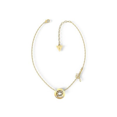 Collier Guess  en acier doré et zircon