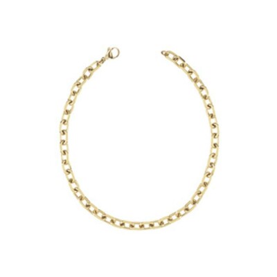 Collier Guess The Chain en acier doré chaîne facetée