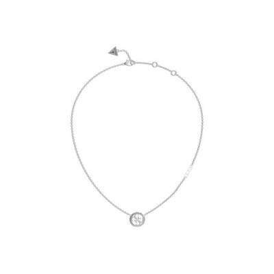 Collier Guess Life In 4G en acier rhodié et oxydes de zirconium