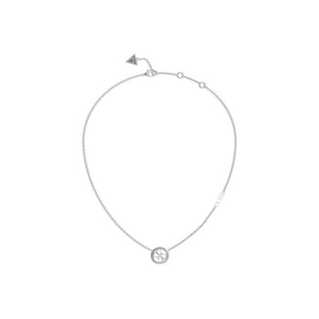 Collier Guess Life In 4G en acier rhodié et oxydes de zirconium