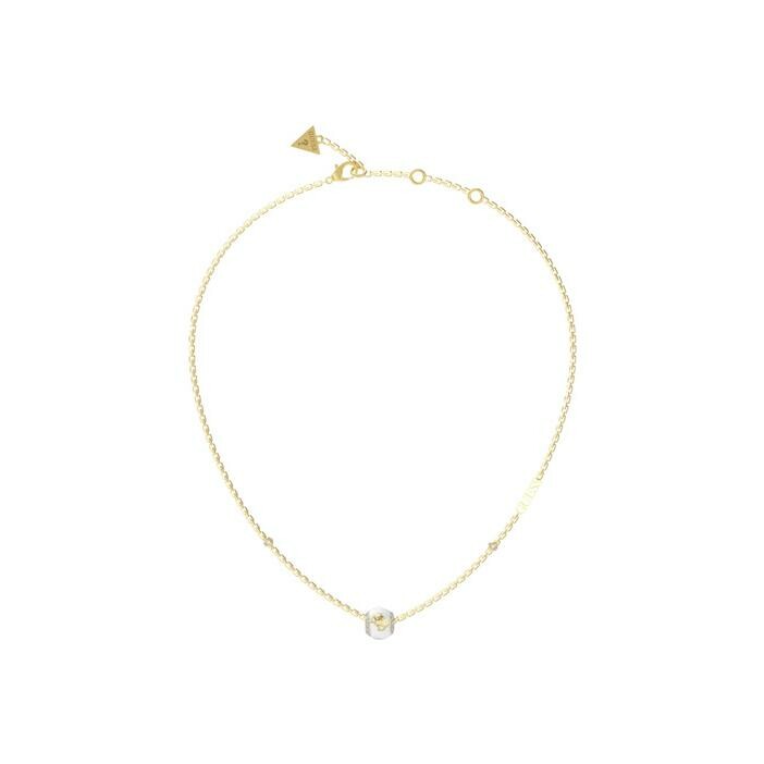 Collier Guess Racer Tag en acier doré