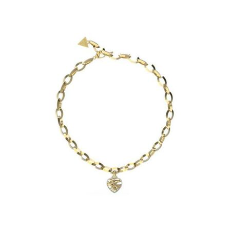 Collier Guess Heart Cage en métal doré et oxydes de zirconium