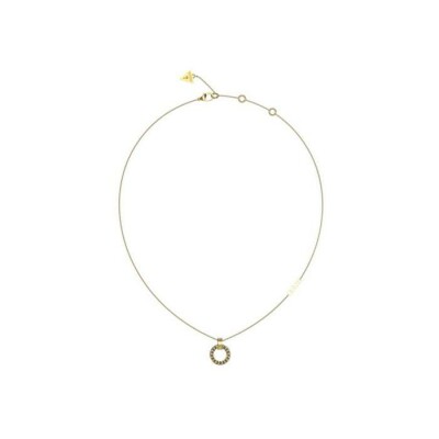 Collier Guess Circle Lights en métal doré et oxydes de zirconium