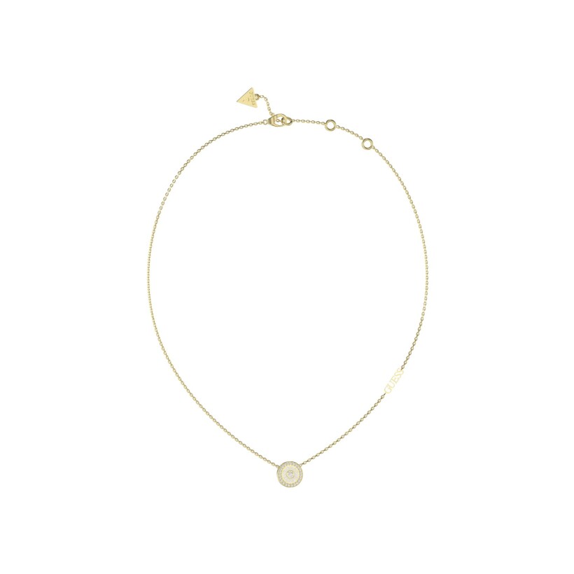 Collier Guess My Chains en acier doré et zircon