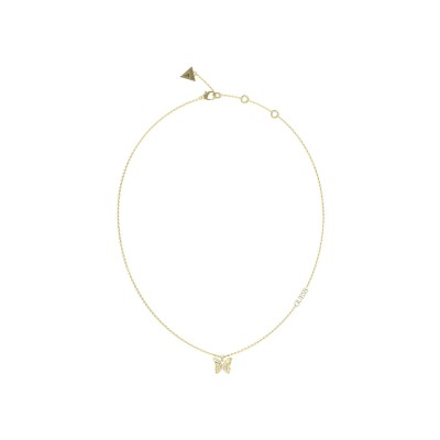 Collier Guess South Alameda en acier doré et zircons