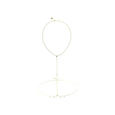 Collier Guess Racer Tag en acier doré