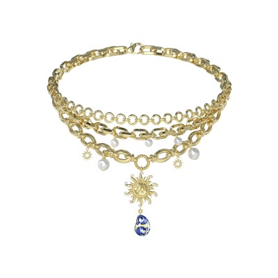 Collier Guess Soleluna en acier doré