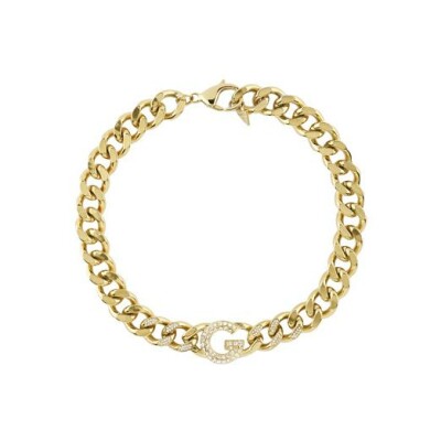 Collier Guess en acier doré et zircon