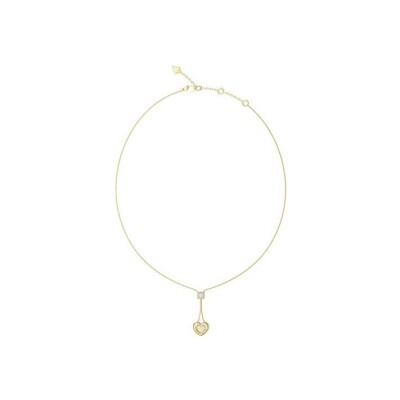 Collier Guess en acier doré et zircon