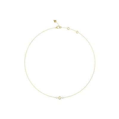 Collier Guess en acier doré et perle