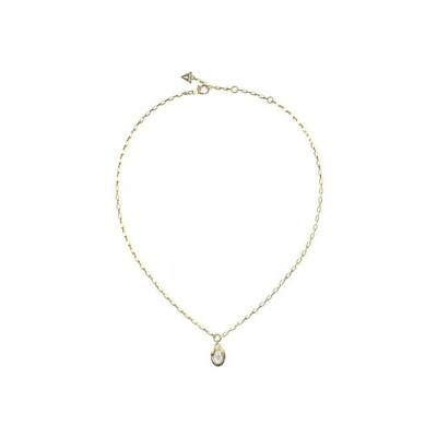 Collier Guess Divine en acier doré et zircon cubique