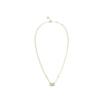 Collier Guess Les Baguettes en acier doré et zircon cubique